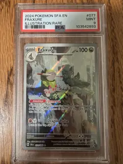 Pokemon TCG Fraxure Illustration Rare Card Shrouded Fable 077/064 Mint Condition - Image 1