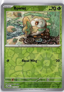 Rowlet 013/197 Reverse Holo Obsidian Flames Pokemon Trading Card TCG - Image 1