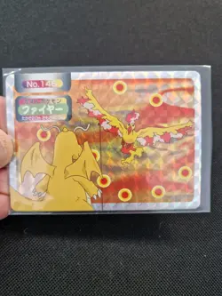 Pokemon Jap Moltres Holo Prism Art Card Japanese Style Promo Display Piece - Image 5