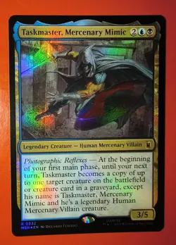 MTG: MARVEL SUPER HEROES, 0232, TASKMASTER, MERCENARY MIMIC, MSH, FOIL, RARE - Image 1