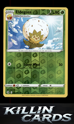 Reverse Holofoil Eldegoss 025/264 Pokemon Uncommon SWSH08: Fusion Strike Card NM - Image 1