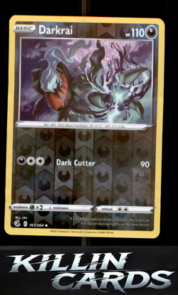 Reverse Holofoil Darkrai 167/264 Pokemon Uncommon SWSH08: Fusion Strike Card NM - Image 1