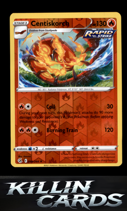 Reverse Holofoil Centiskorch (48) 048/264 Pokemon Rare SWSH08: Fusion Strike Car - Image 1