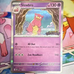 Pokemon TCG Slowbro 083 Black Star Promo Pitch Black Prerelease exclusive Stamp - Image 1