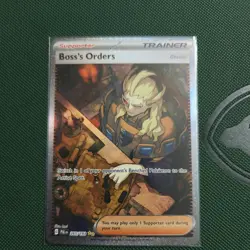 2023 POKEMON PALDEA EVOLVED #265 BOSS'S ORDERS GHETSIS SPECIAL ILLUSTRATION RARE - Image 1
