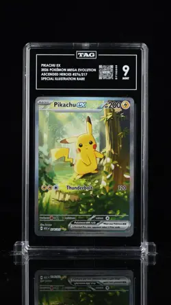 TAG 9 Pokemon TCG Pikachu ex Ascended Heroes SIR 276/217 - Image 1
