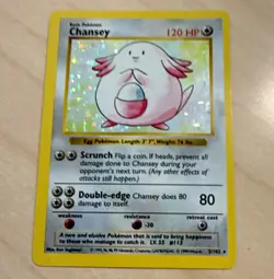 Wizards of the Coast Pokemon TCG Chansey 003/102 Shadowless Holo Rare 1999 ENG - Image 1