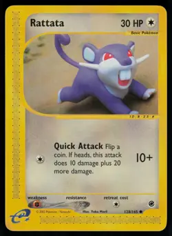 Rattata 128/165 Common Expedition Base Set Pokemon Lightly Played - Image 1