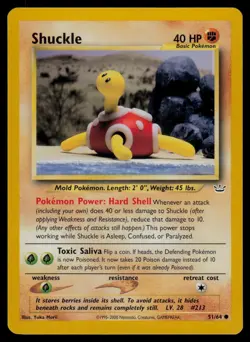 Shuckle 51/64 Common Neo Revelation Pokemon Unlimited Lightly Played - Image 1