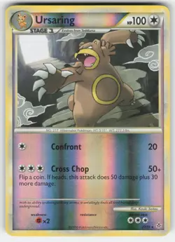 Ursaring 27/95 Rare HGSS Unleashed Pokemon Reverse Holo LP - Image 1