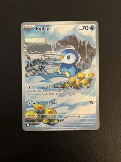 Pokemon TCG Piplup 098/094 Phantasmal Flames Illustration Rare - Image 1