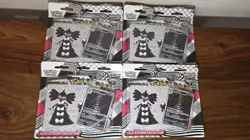 Pokemon Scarlet Violet White Flare Tech Sticker Collection 3 Pack Blister x 4 - Image 1