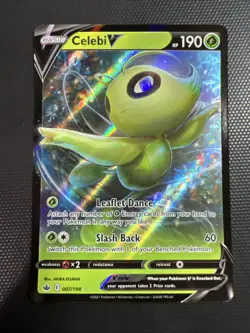 Pokemon TCG: Celebi V 007/198 Ultra Rare - Chilling Reign - NM - Image 1