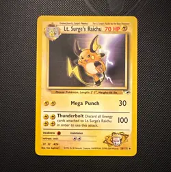 Pokemon TCG Lt. Surge's Raichu 28/132 Gym Heroes Unlimited Rare 70 HP ENG - Image 1