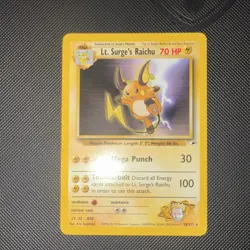 Pokemon TCG Lt. Surge's Raichu 28/132 Gym Heroes Unlimited Rare 70 HP ENG - Image 4