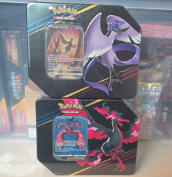 Pokemon TCG Crown Zenith Sealed Tin Lot (2) Galarian Articuno/Moltres 2023 - Image 1
