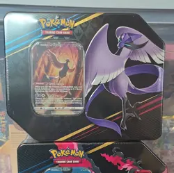 Pokemon TCG Crown Zenith Sealed Tin Lot (2) Galarian Articuno/Moltres 2023 - Image 3