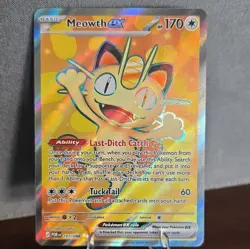 Meowth ex 107/088 Prismatic Evolutions Ultra Rare Full Art Holo - Image 1