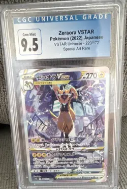 Pokemon TCG CGC 9.5 2022 Zeraora VSTAR 220/172 S12a SAR Holo Japanese - Image 1