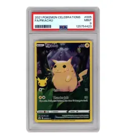 Pokemon TCG Pikachu Celebrations 005/025 Holo Rare PSA MINT 9 - Image 1