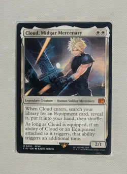 Magic: The Gathering Final Fantasy Cloud Midgar Mercenary Mythic NM 0010 FIN - Image 1