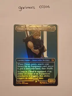 Cloud, Midgar Mercenary (UB Final Fantasy) - Borderless Foil, NM, English - Image 1