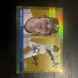 NICK KURTZ 2025 Topps Chrome Platinum GOLD PRISM! Only 20 Made. Super Rare SSP! - Image 1