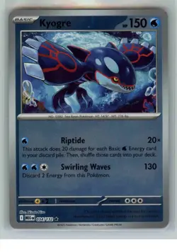 Kyogre 034/132 Rare Mega Evolution Pokemon Reverse Holo - Image 1
