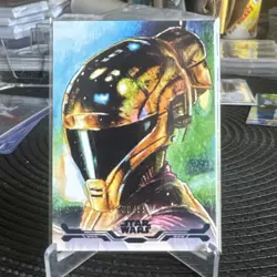 Topps Star Wars Smugglers Outpost Stellar Art Card BLUE FOIL Zorii Bliss /99 - Image 1