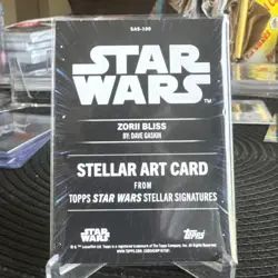 Topps Star Wars Smugglers Outpost Stellar Art Card BLUE FOIL Zorii Bliss /99 - Image 2
