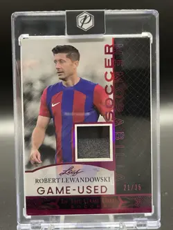 2024 Leaf In the Game Used Jersey - Robert Lewandowski (GUSM-23) 21/35 Barcelona - Image 1