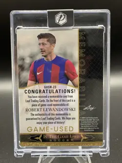 2024 Leaf In the Game Used Jersey - Robert Lewandowski (GUSM-23) 21/35 Barcelona - Image 2