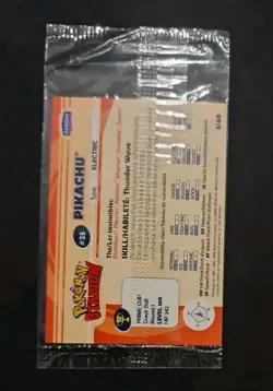 SEALED Pikachu Pokemon Stadium Tip Card Danone 2000 - Image 3