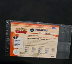 SEALED Pikachu Pokemon Stadium Tip Card Danone 2000 - Image 4