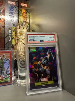 Marvel Topps Chrome Sapphire Thanos /15 | PSA 10 | Purple Match | Original Set - Image 1