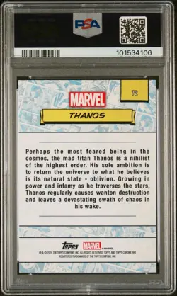 Marvel Topps Chrome Sapphire Thanos /15 | PSA 10 | Purple Match | Original Set - Image 3