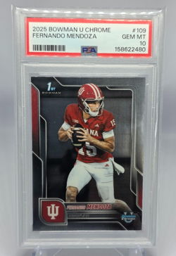 2025 Bowman U Chrome Fernando Mendoza #109 1st Bowman PSA 10 Gem Mint - Raiders - Image 1