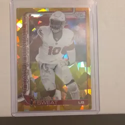 Topps Chrome Sapphire 2025 Josh Sweat #10 Arizona Cardinals Serial Numbered /50 - Image 1