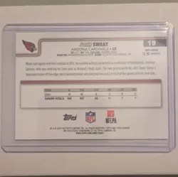 Topps Chrome Sapphire 2025 Josh Sweat #10 Arizona Cardinals Serial Numbered /50 - Image 2
