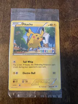 Build a Bear Pokemon Card Pikachu Promo Trading Card TCG SEALED NEW not mint pok - Image 1