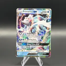 Pokemon TCG Primarina GX 42/149 Ultra Rare Sun & Moon Base Set Holo Foil Card - Image 1