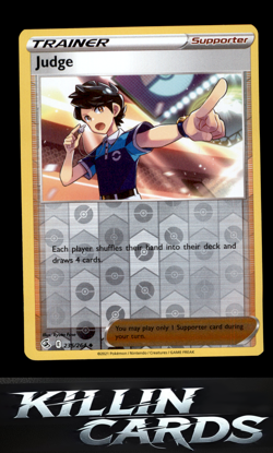 Reverse Holofoil Judge 235/264 Pokemon Uncommon SWSH08: Fusion Strike Card NM - Image 1