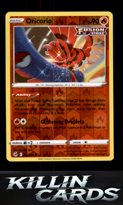 Reverse Holofoil Oricorio 042/264 Pokemon Rare SWSH08: Fusion Strike Card NM - Image 1