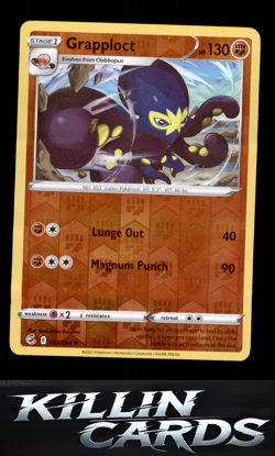 Reverse Holofoil Grapploct 153/264 Pokemon Uncommon SWSH08: Fusion Strike Card N - Image 1