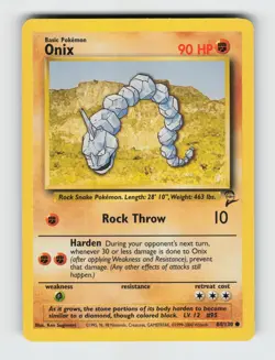 Onix 84/130 Common Base Set 2 Pokemon 2000 Lightly Played - Image 1