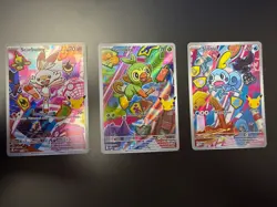 Pokemon TCG First Partner Illustration Galar Set - Grookey Scorbunny Sobble - Image 1