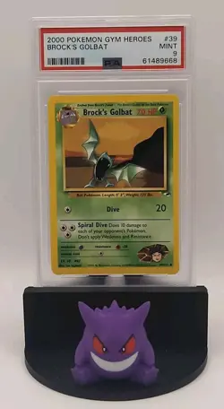PSA 9 MINT - 2000 Pokemon TCG Gym Heroes Set Brock's Golbat 39/132 WOTC Vintage - Image 2