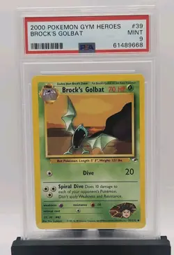 PSA 9 MINT - 2000 Pokemon TCG Gym Heroes Set Brock's Golbat 39/132 WOTC Vintage - Image 3