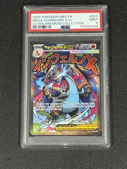 Pokemon TCG 2025 MEP EN Mega Charizard x Ex Ultra-Premium Collection PSA 9 - Image 1