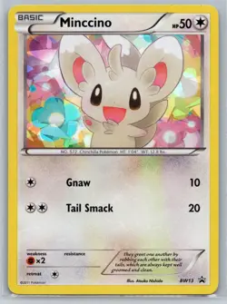 Minccino (Cracked Ice Holo) BW13 Holo Black and White Promos Pokemon TCG LP - Image 1